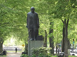 Monument in homage to Domingo F. Sarmiento in Boston, Massachusetts