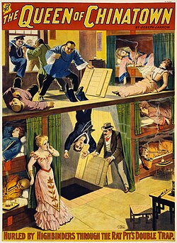 The Queen of Chinatown by Joseph Jarrow, Broadway poster, 1899