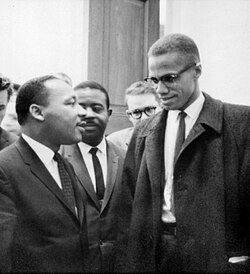 Martin Luther King Jr. and Malcolm X, two civil rights leaders