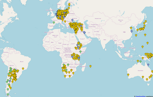 Digitized parts of the topics archive: Besides Germany (still incomplete) and particularly Hamburg (complete), the former German colonies, Western Europe as a whole, countries of the Middle East, Japan, Argentina, and the (Ant)Arctic.