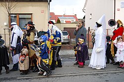Masopust masks in Milevsko, Czech Republic