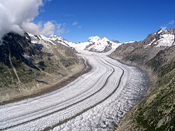 Grosser Aletschgletscher, Bernese Alps, Switzerland