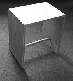 Bench designed by Max Bill and Hans Gugelot. This versatile functional design furniture was used for multiple purposes in the workshops of the HfG Ulm.