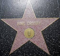 One of Crosby's three stars on the Hollywood Walk of Fame, 6769 Hollywood Blvd.