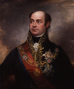 Sir William Beresford, commander of the British troops. Portrait of Lord Beresford by William Beechey, 1815