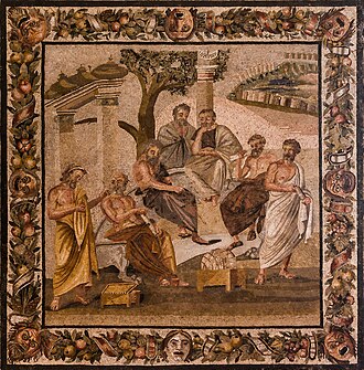Mosaic from Pompeii depicting the Academy of Plato