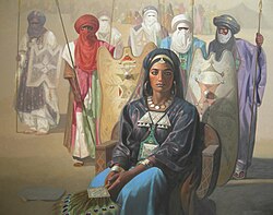 An artist's representation of Tin Hinan, an ancient queen of the Hoggar