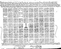 Depiction of the first map of Córdoba (1577)