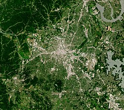 Satellite image of Nashville 2020