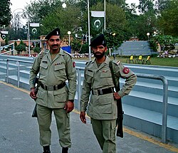 Two Pakistan Rangers at Wagah border.