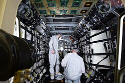 Cargo being loaded into Cygnus as part of CRS NG-15 in 2021