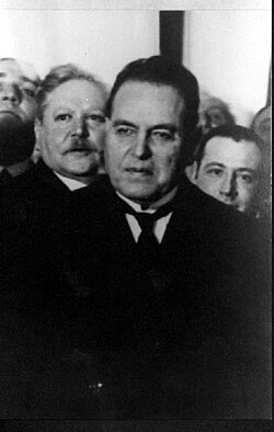 UCR leader Hipólito Yrigoyen greets supporters following his 1916 victory. His advocacy for free elections for over a generation resulted in Argentina's first pluralist government.