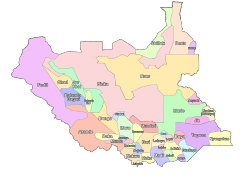 Map of the ethnic groups of South Sudan