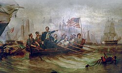 Oliver Hazard Perry's message to William Henry Harrison after the Battle of Lake Erie began thus: "We have met the enemy and they are ours".[108]