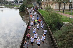 The Tel Aviv Marathon going through Yarkon Park