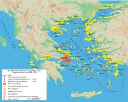 Delian League ("Athenian Empire"), just before the Peloponnesian War in 431 BC.