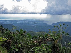 Puerto Rico's south shore, from the Cordillera Central in Jayuya