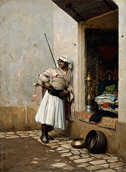 The Albanian Sentinel in Cairo by Charles Bargue, 1877