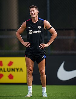Robert Lewandowski joined the club in 2022. His arrival provided a veteran presence and clinical finishing that proved vital in Barcelona's return to domestic dominance.