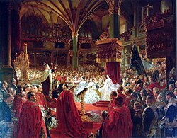 Coronation of William I as King of Prussia at Königsberg Castle, 18 October 1861.