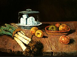 Still life with leeks by Carl Schuch (National Museum, Warsaw)