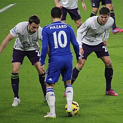 Praising him for his dribbling, creativity and ball retention skills, the FIFA website calls Hazard "difficult to dispossess".[324]