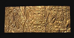 Chavín Gold Crown Formative Epoch 1200-300 BCE Larco Museum Collection, Lima.