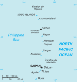 Map of Northern Mariana Islands
