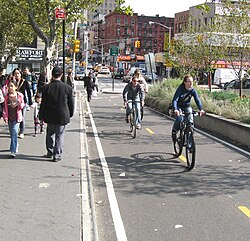 Bikeway in New York City, USA (2008)