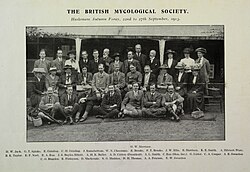 Group photograph taken at a meeting of the British Mycological Society in 1913