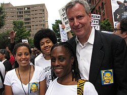 McCray with spouse, Bill de Blasio, and their two children.