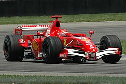 A Ferrari 248 F1 by Scuderia Ferrari, the oldest surviving team in Grand Prix racing,[430] having competed since 1948, and statistically the most successful Formula One team in history