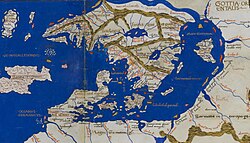 The Scandiae islands by Nicolaus Germanus for a 1467 publication of Cosmographia Claudii Ptolomaei Alexandrini
