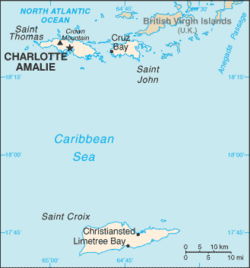 Map of U.S. Virgin Islands