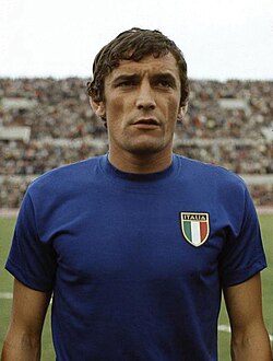 Gigi Riva is the top scorer in the history of Italy with 35 goals.