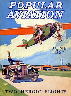 An early (June 1928) issue of Popular Aviation; the first magazine published by Ziff Davis. Artwork by Stewart Rouse. Ziff-Davis titles featured painted covers throughout the following decade.