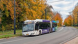 Solaris trolleybus on the Arnhem trolleybus system in the Netherlands