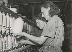 Textile factory workers in Poland, 1950s