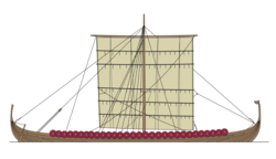 Schematic drawing of the longship type