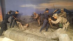 Reproduction scene of the Battle of Prachuap Khiri Khan, displayed at the National Memorial, Pathum Thani, Thailand