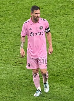 Argentine forward Lionel Messi signed with Inter Miami in July 2023.