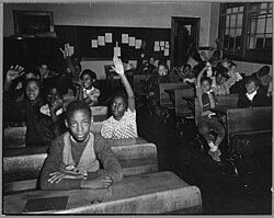 Students in the one-room Waldorf Negro elementary school in Waldorf, Maryland, 1941