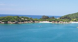Labadie beach and village