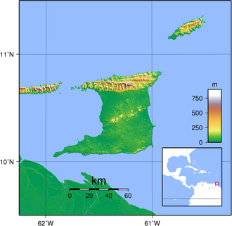 Trinidad and Tobago's topography