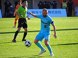Iniesta with Vissel Kobe in 2018