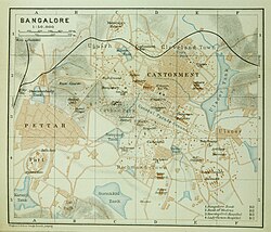 Map of the city and environs, c. 1914