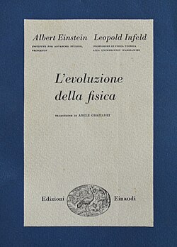 Italian-language copy of Einstein's and Leopold's 'The Evolution of Physics'