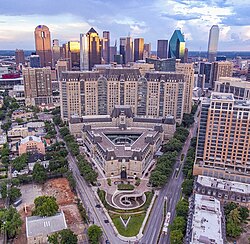 Uptown Dallas with Downtown Dallas on the end
