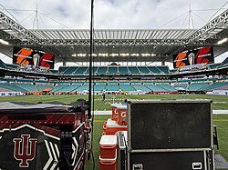 The stadium before the 2026 CFP National Championship between the Indiana Hoosiers and the Miami Hurricanes