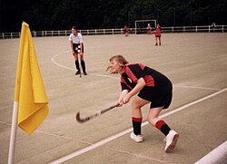 Sideline hit in a match Standard Athletic Club vs. British School of Paris (1996)